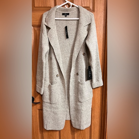 Lulus Sweaters - Lulus Cuddle Club Beige Marled Long Sleeve Coatigan